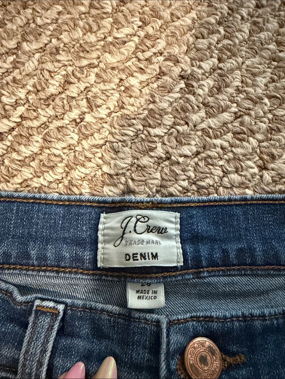 J. Crew Blue Denim High-Rise Jean Shorts